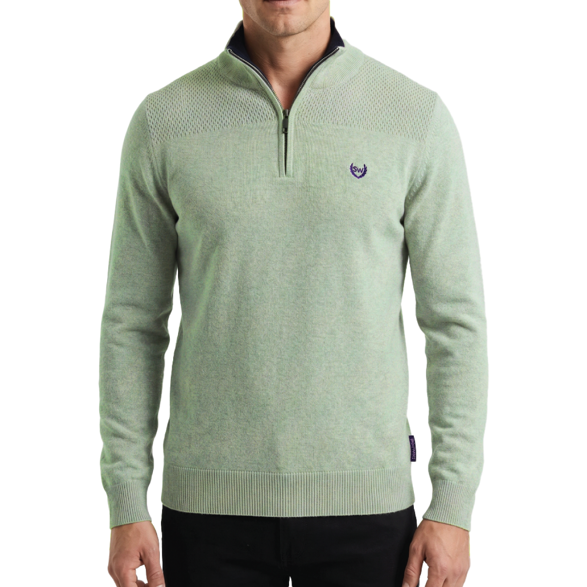 Scott & Wade Sierra Panel Half Zip Sage