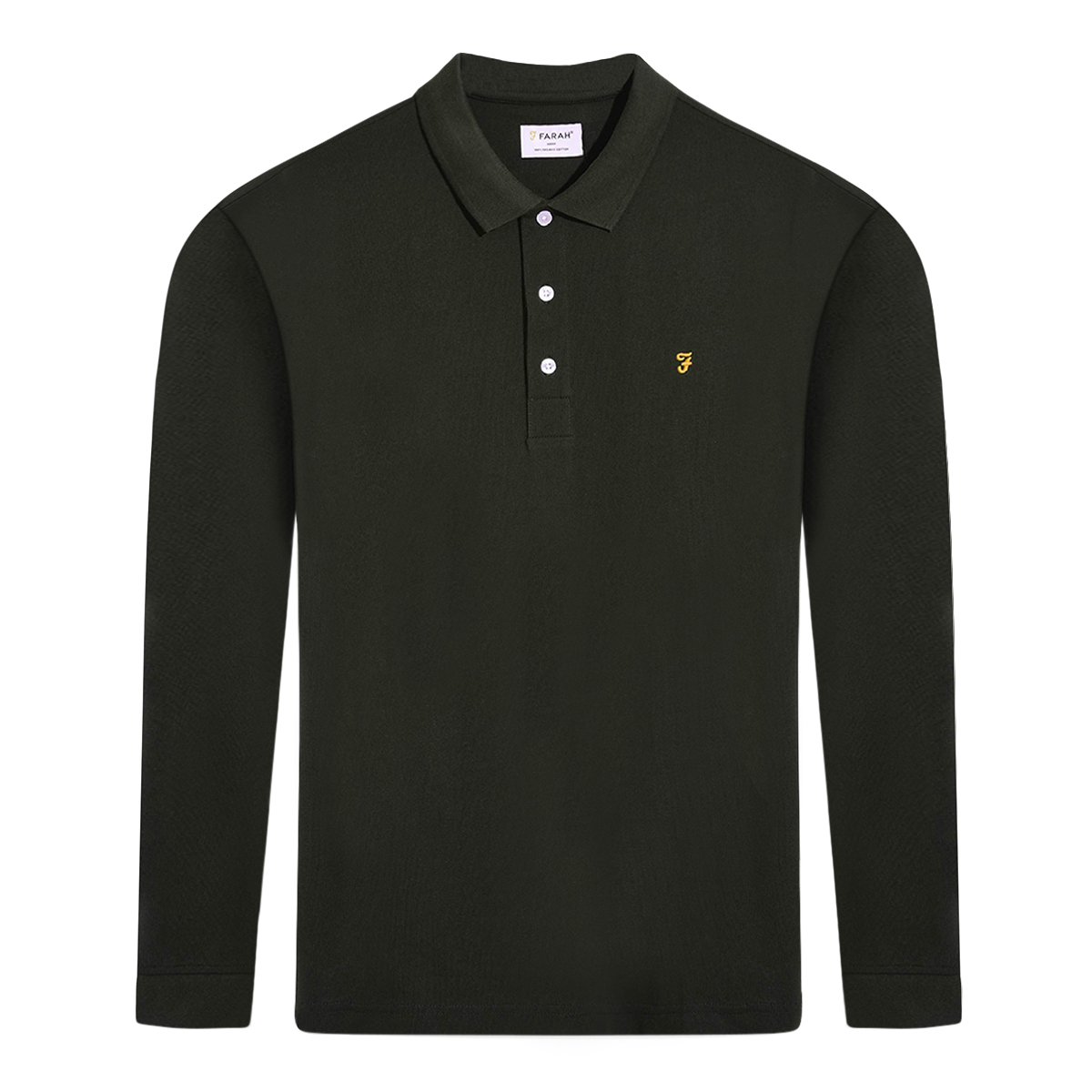 Mens farah long sleeve polo best sale