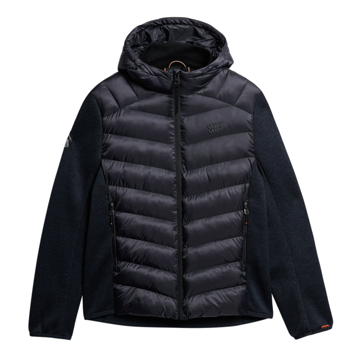 Superdry Hooded Storm Hybrid Jacket Navy Marl Ejmenswear Store