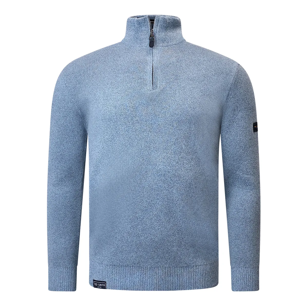 Ted Smith Classic Cotton Knit Blue Twist