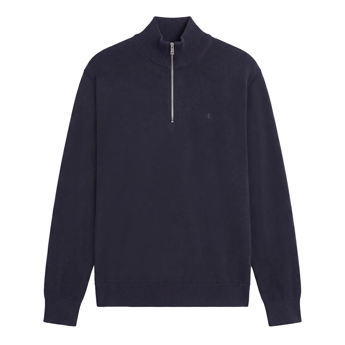 Calvin Klein Knit Supima Qtr Zip Dark Saphire - CEF