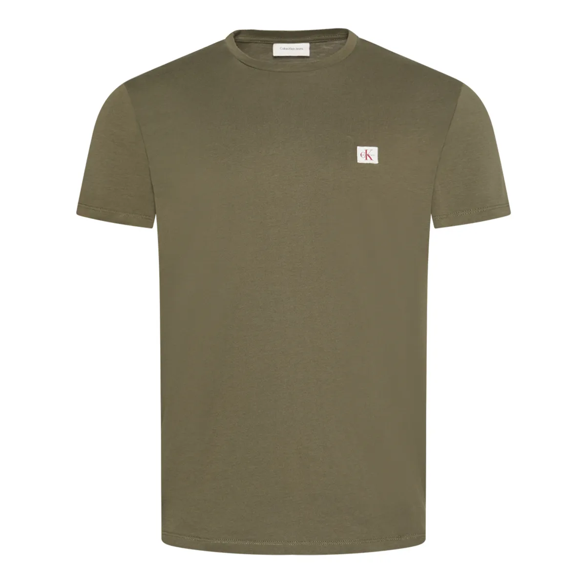 Calvin Klein Jeans SS Woven Label T-Shirt Olive