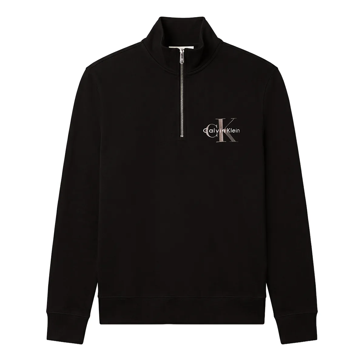 Calvin Klein Jeans Logo Quarter Zip Black - UB1
