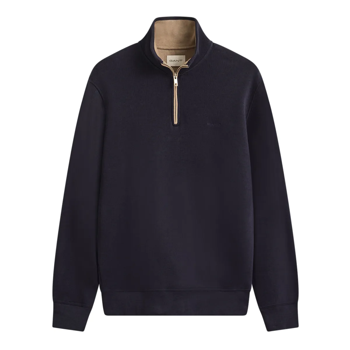 Gant Sacker Knit Rib Half Zip Evening Blue AW26