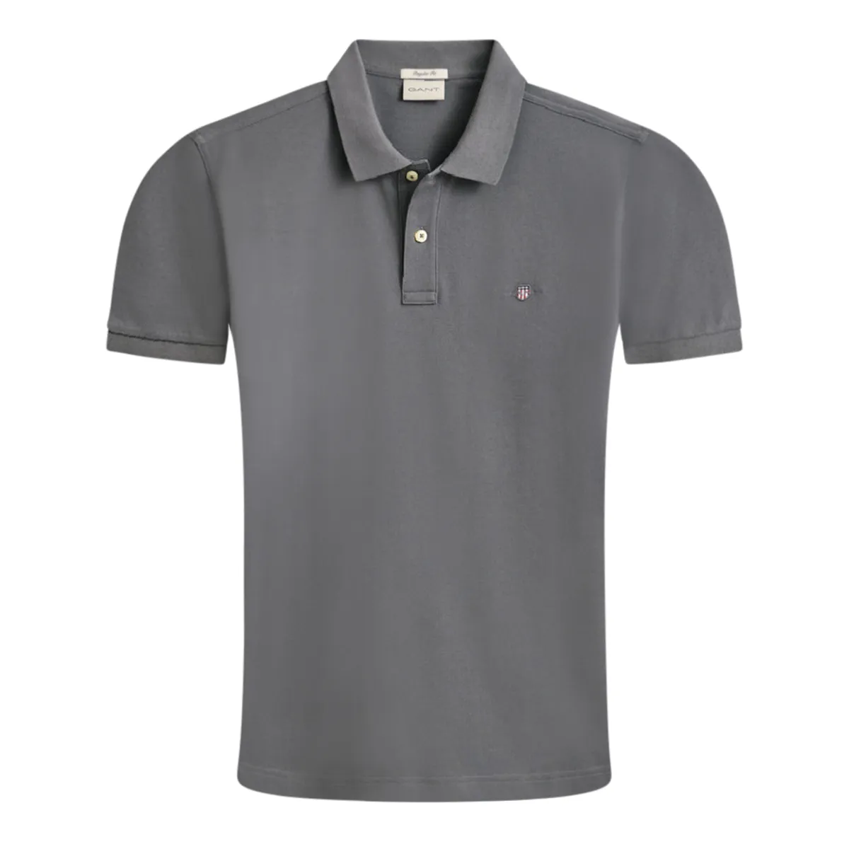Gant SS Reg Classic Polo Shirt Mid Grey - 38