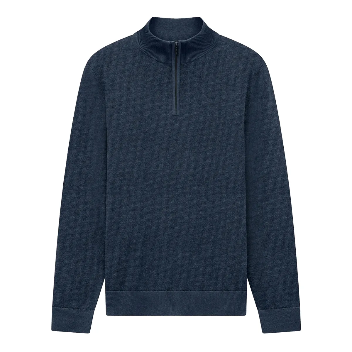 Bugatti Plain Knit Half Zip Sweatshirt Navy Blue AW26