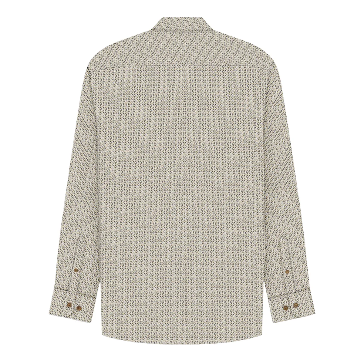 Bugatti LS Soft Cotton Crescent Print Shrt White AW26