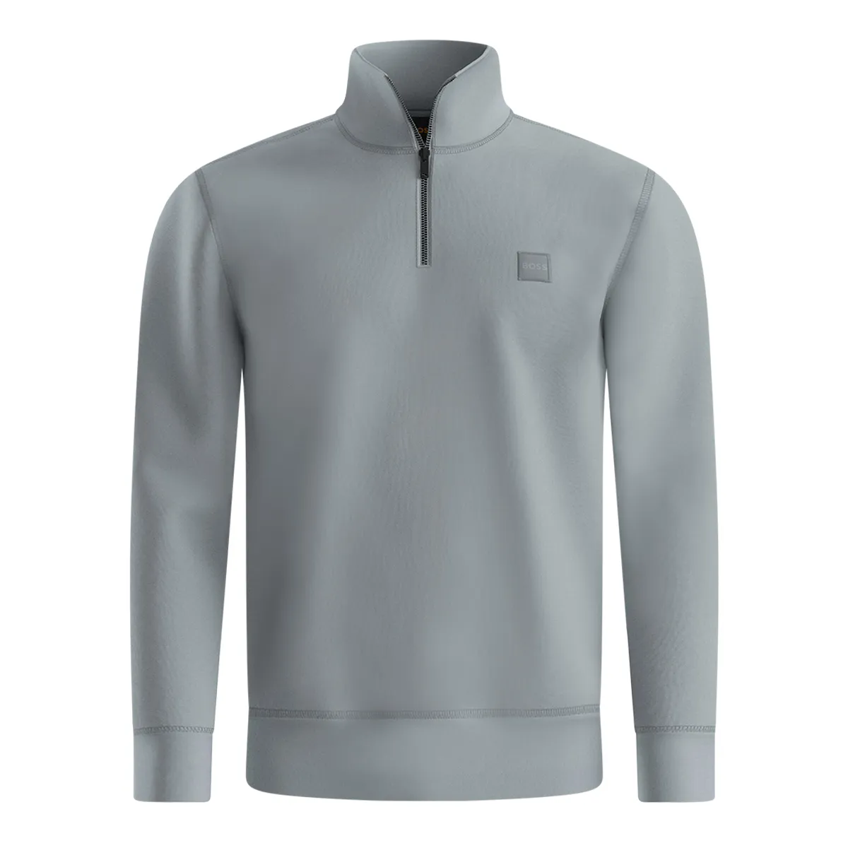 Boss Zetrust Half Zip Sweatshirt Open Grey - 084