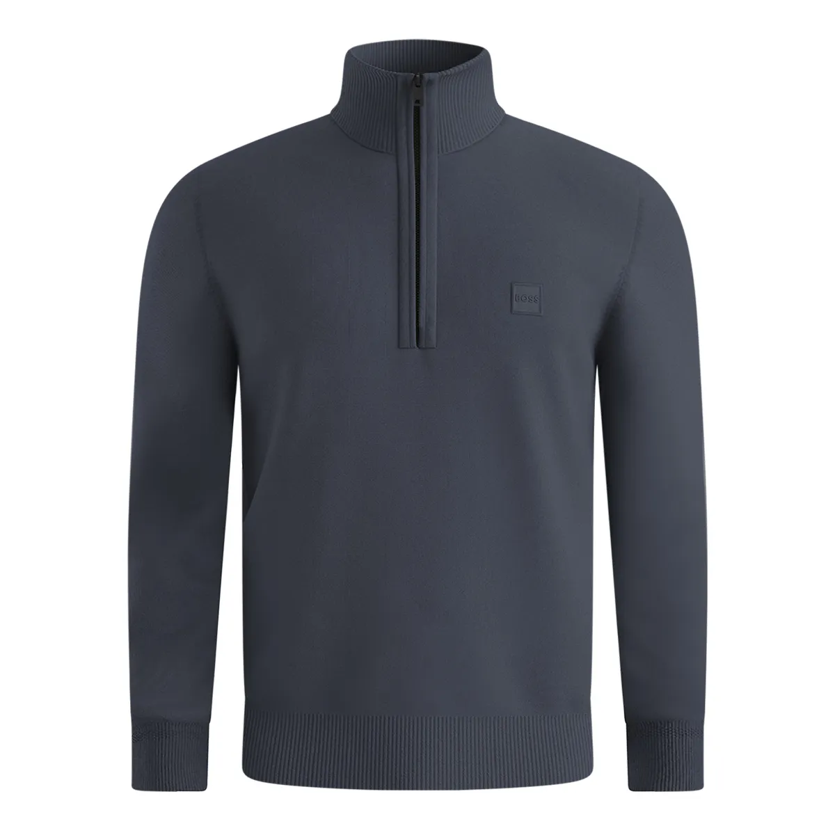 Boss Knit Kanobix S Qtr Zip Dark Blue