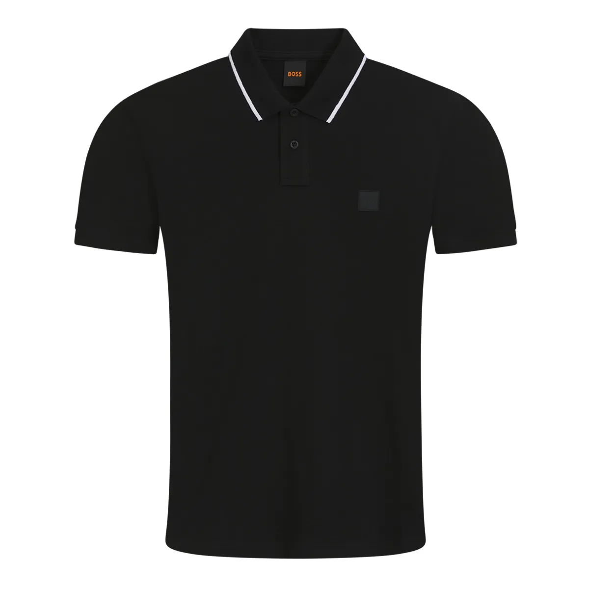 Boss SS Passerford Tipped Polo Shirt Black AW26