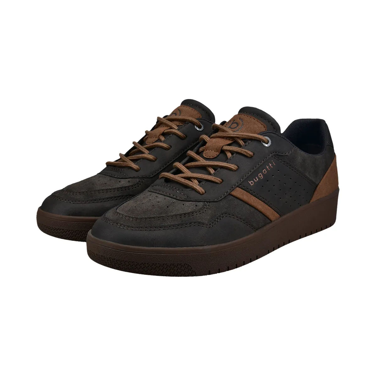 Bugatti Casual Mix Trainer Dark Brown AW26