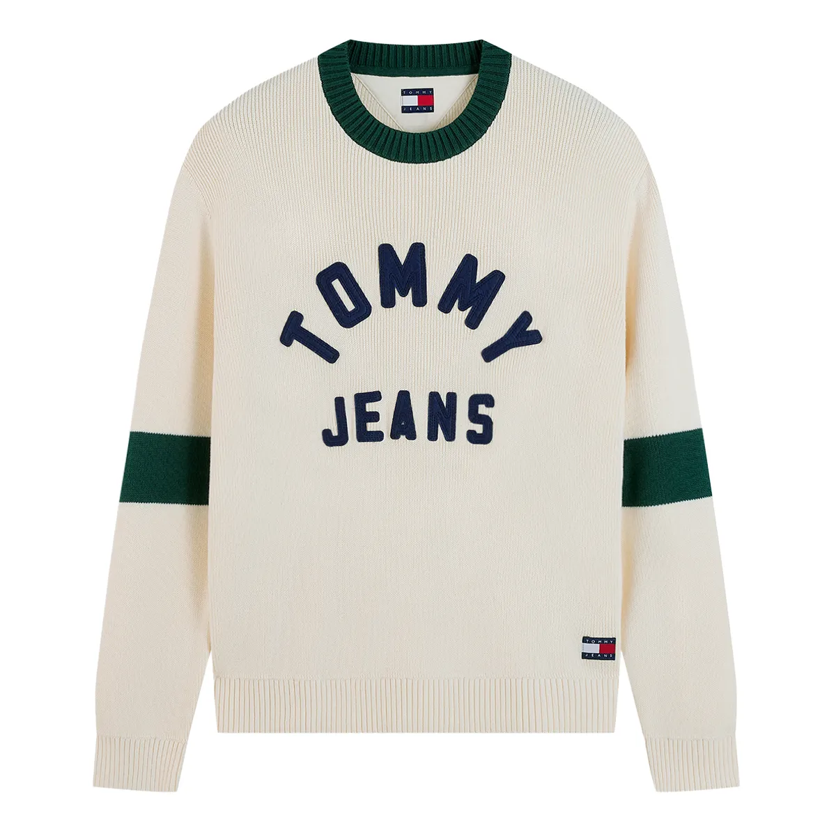 Tommy Jeans Reg New Classic Knit CN Cream - AEF