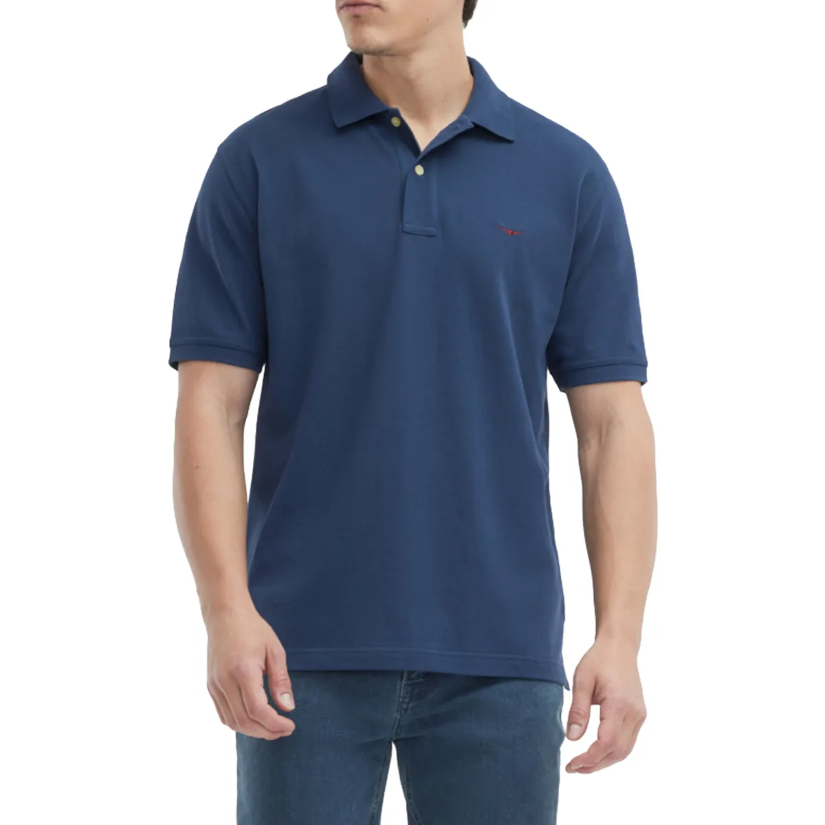 R.M.Williams SS Rod Polo Shirt Worker Blue