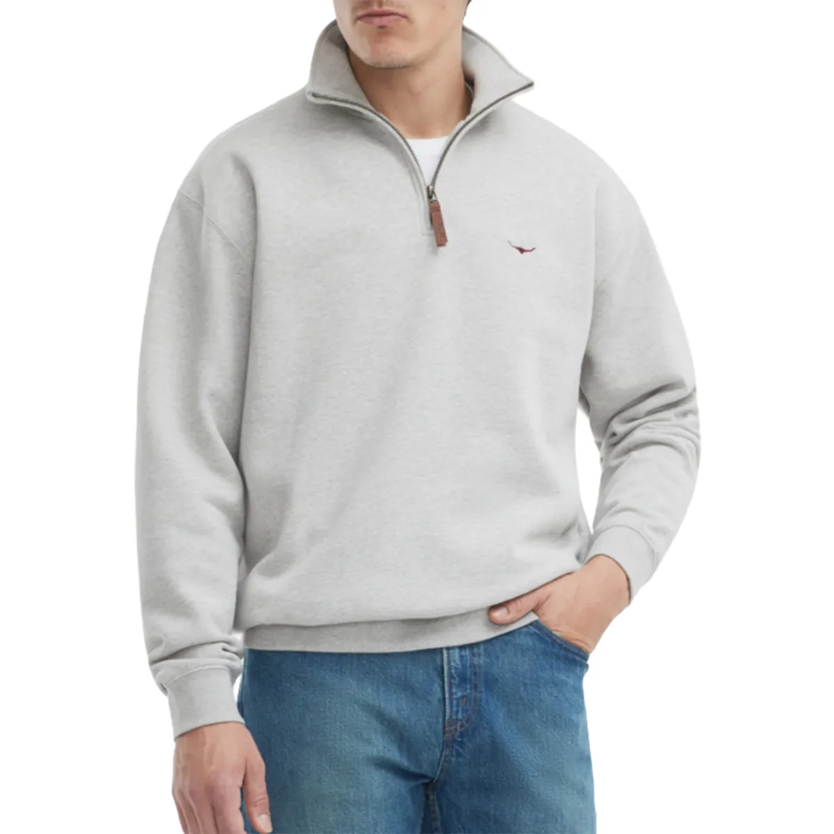 R.M.Williams Mulyungarie Qtr Zip Sweat Grey