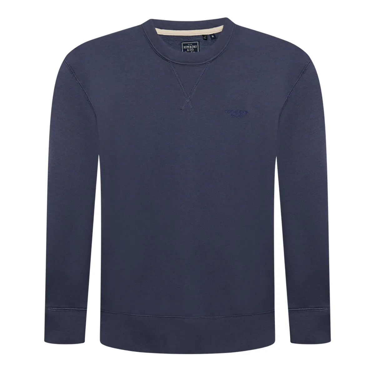 Superdry Ess Stacked Logo Crew Neck Soft Navy Blue