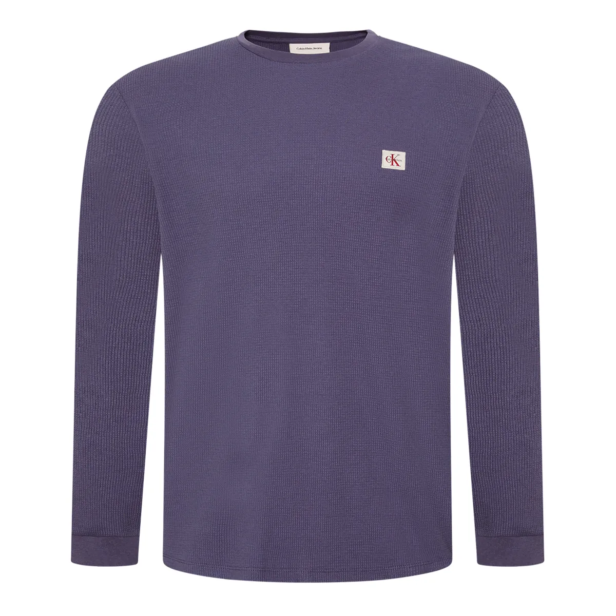 Calvin Klein Jeans LS Waffle Badge CN Blue - XL7