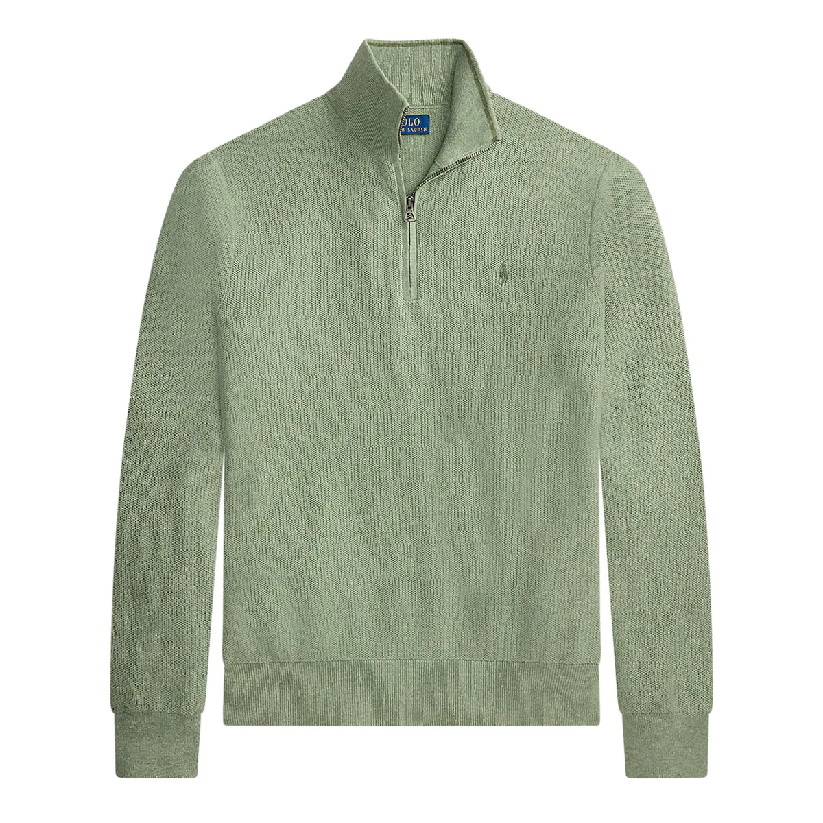 Ralph Lauren Knit Small Logo Half Zip Green - 006