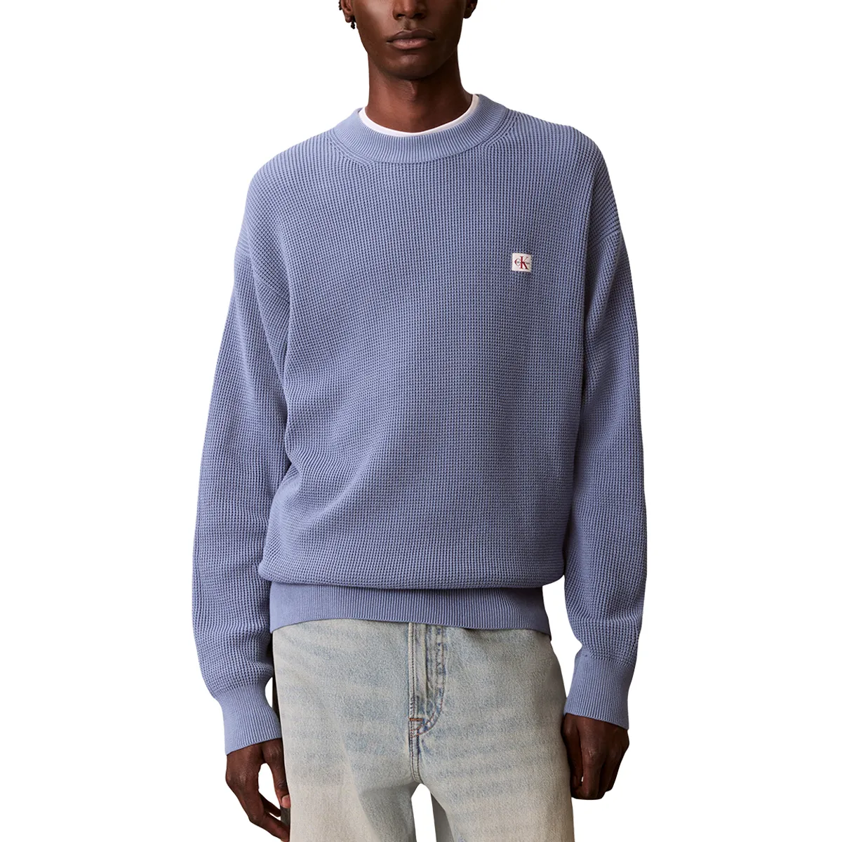 Calvin Klein Jeans Cotton Waffle CN Sail Blue