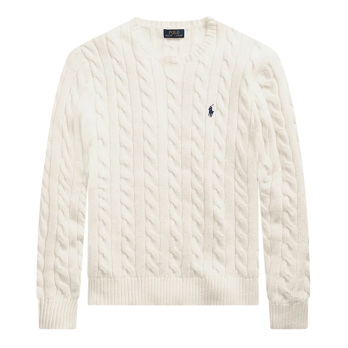 Ralph Lauren Cable Knit Crew Neck Cream 024