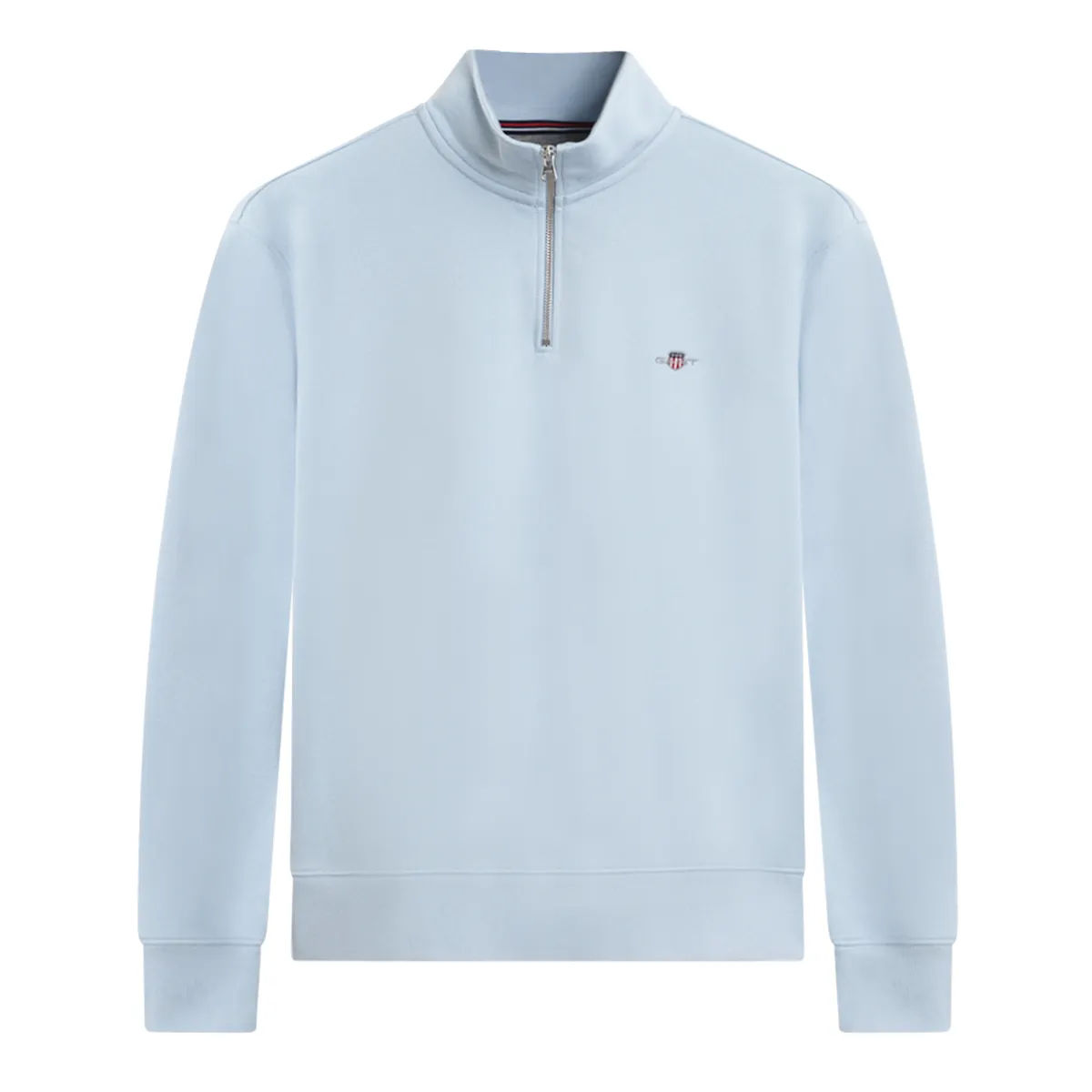 Gant Reg Shield Zip Sweat in Fresh Blue - 457