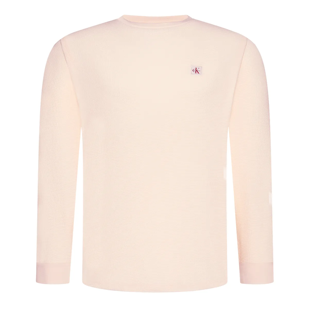 Calvin Klein LS Waffle Badge T-Shirt Calico Cream