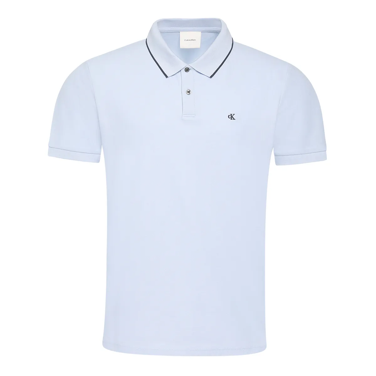 Calvin Klein SS Pique Tipped Polo Breezy