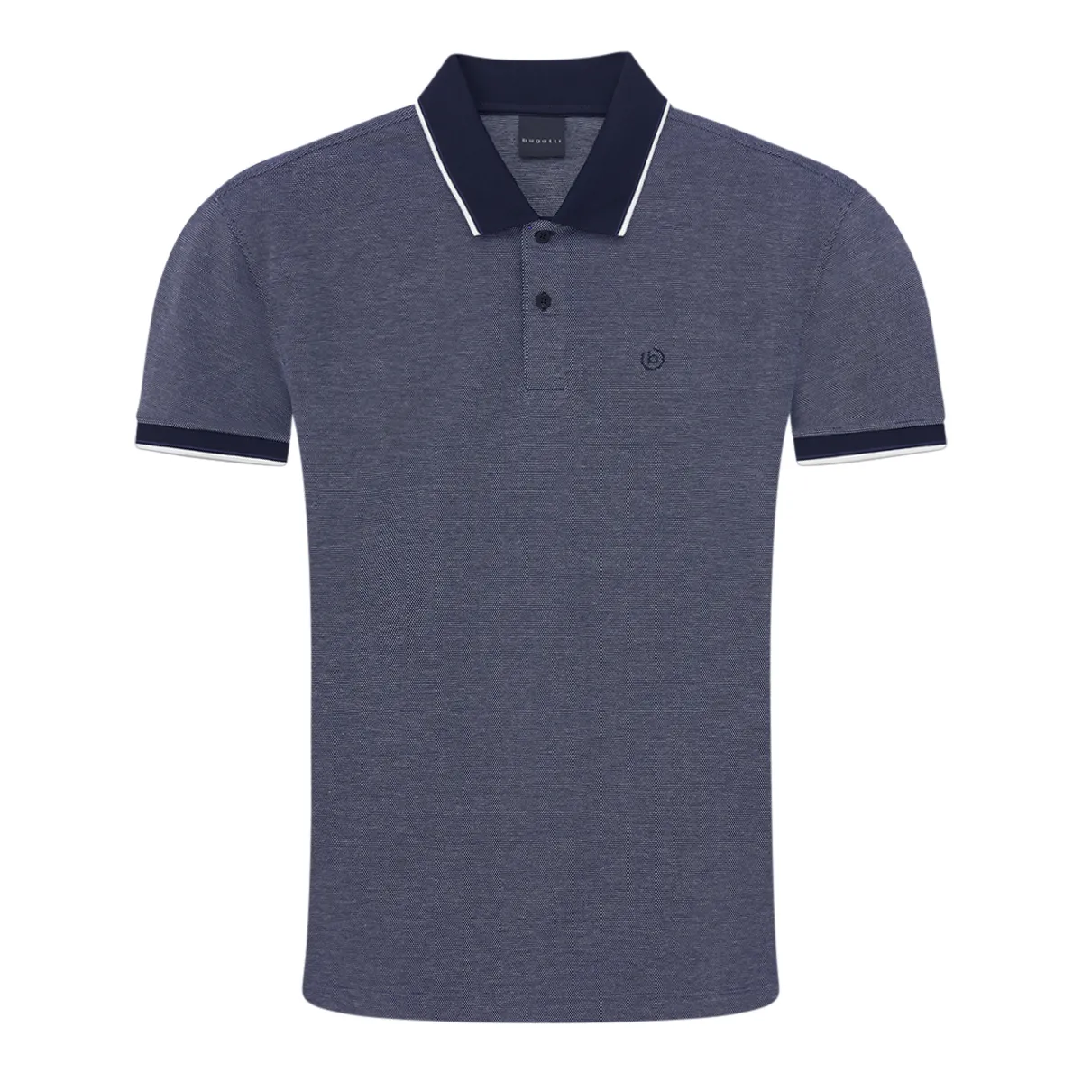 Bugatti SS Tipped Polo Shirt Navy - 390