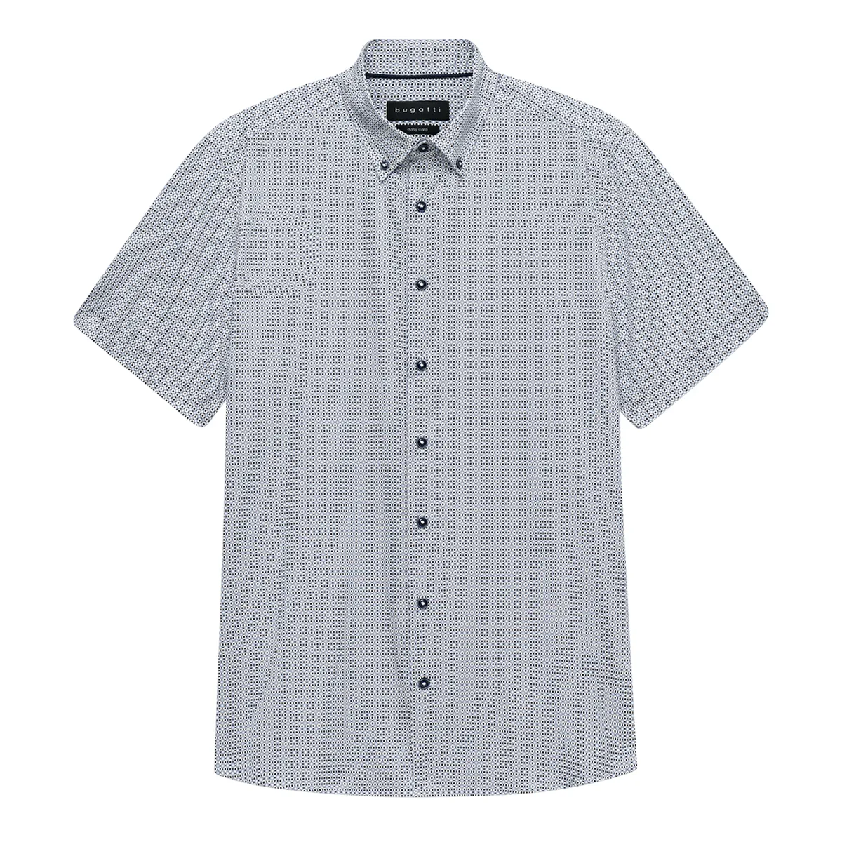 Bugatti SS Diamond Print Shirt Blue - 320