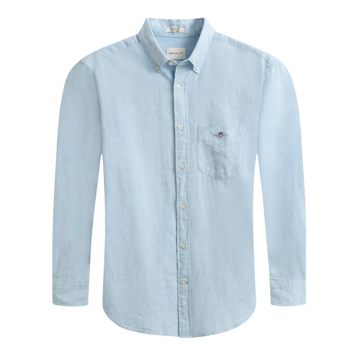 Gant Reg LS Cotton Linen Shirt Sky Blue