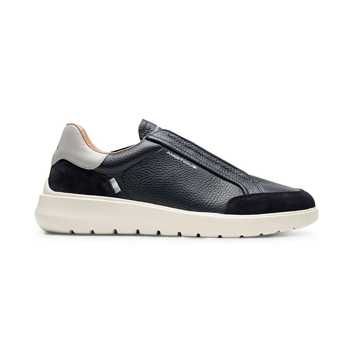 Ambitious Leather Trainer Navy - 79AM