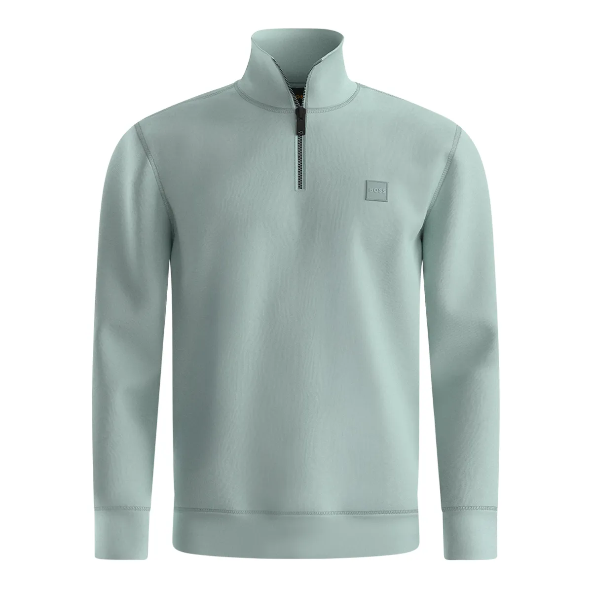 Boss Zetrust Half Zip Sweatshirt Turquoise Blue Green