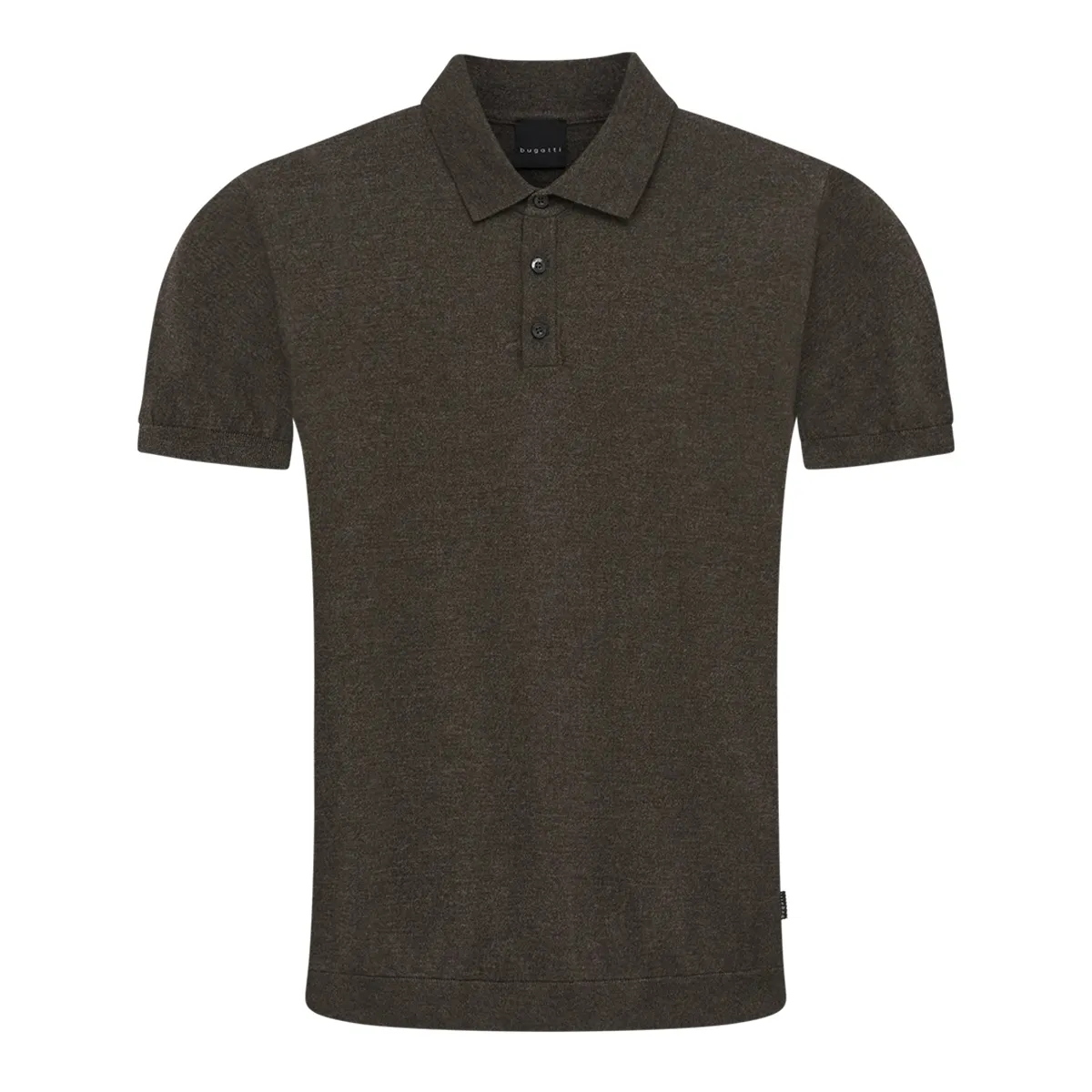 Bugatti SS Knit Polo Shirt Brown - 90