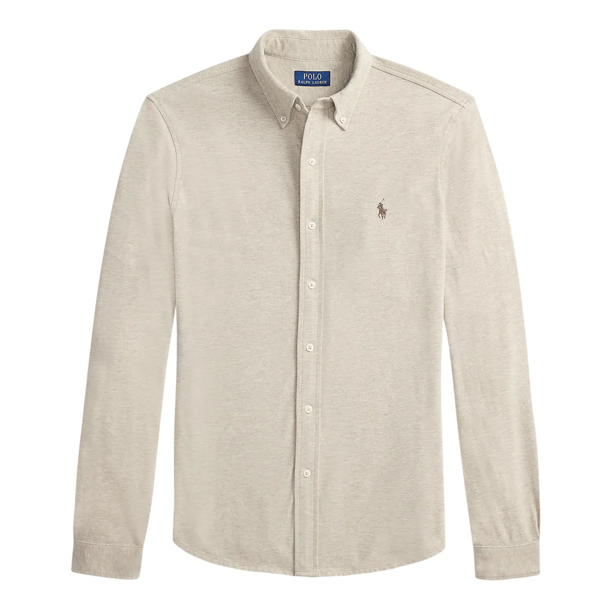Ralph Lauren LS Knit Small Logo Shirt Beige - 062