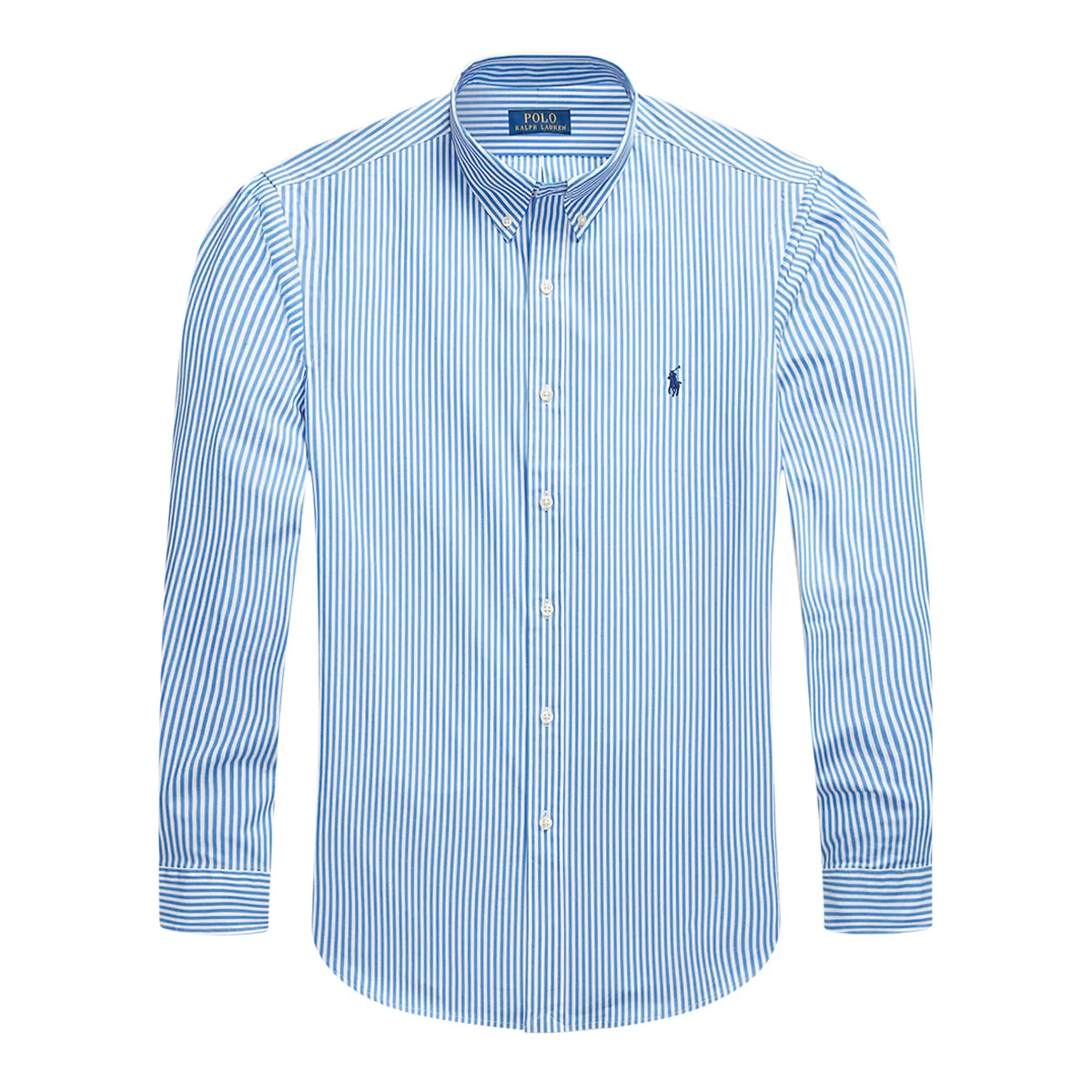 Ralph Lauren LS Small Logo Striped Shirt Blue
