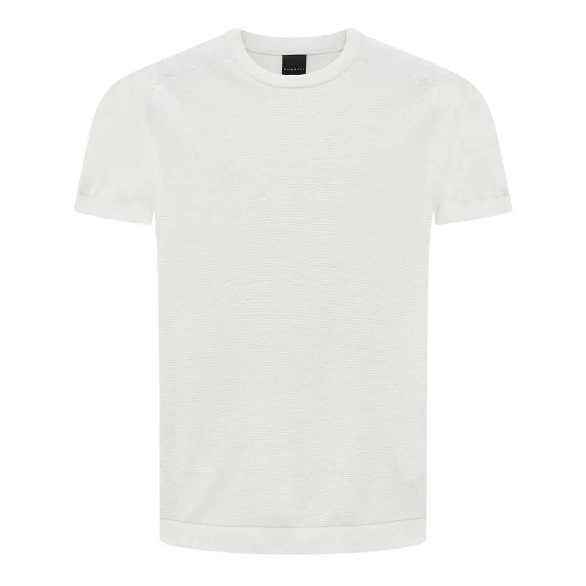 Bugatti Knit Textured Crew Neck Sweat Whie - 20