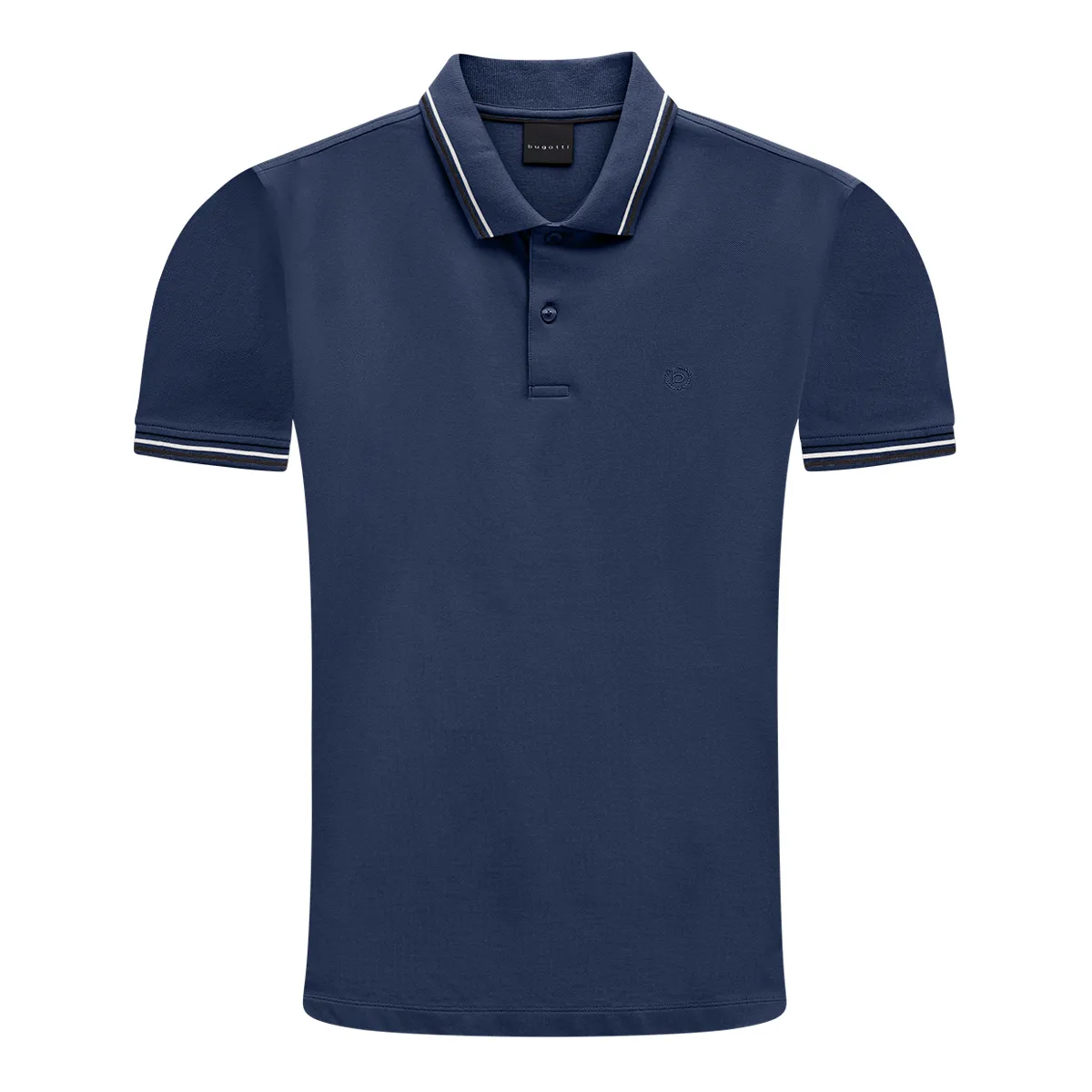 Bugatti SS Tipped Polo Shirt Blue - 25031F - 370
