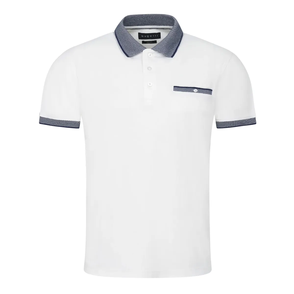 Bugatti SS Pocket Polo Shirt White 15091E-10