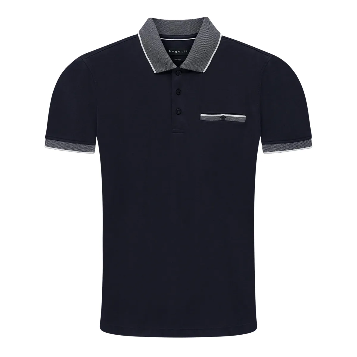 Bugatti SS Pocket Polo Shirt Navy - 15091E - 390