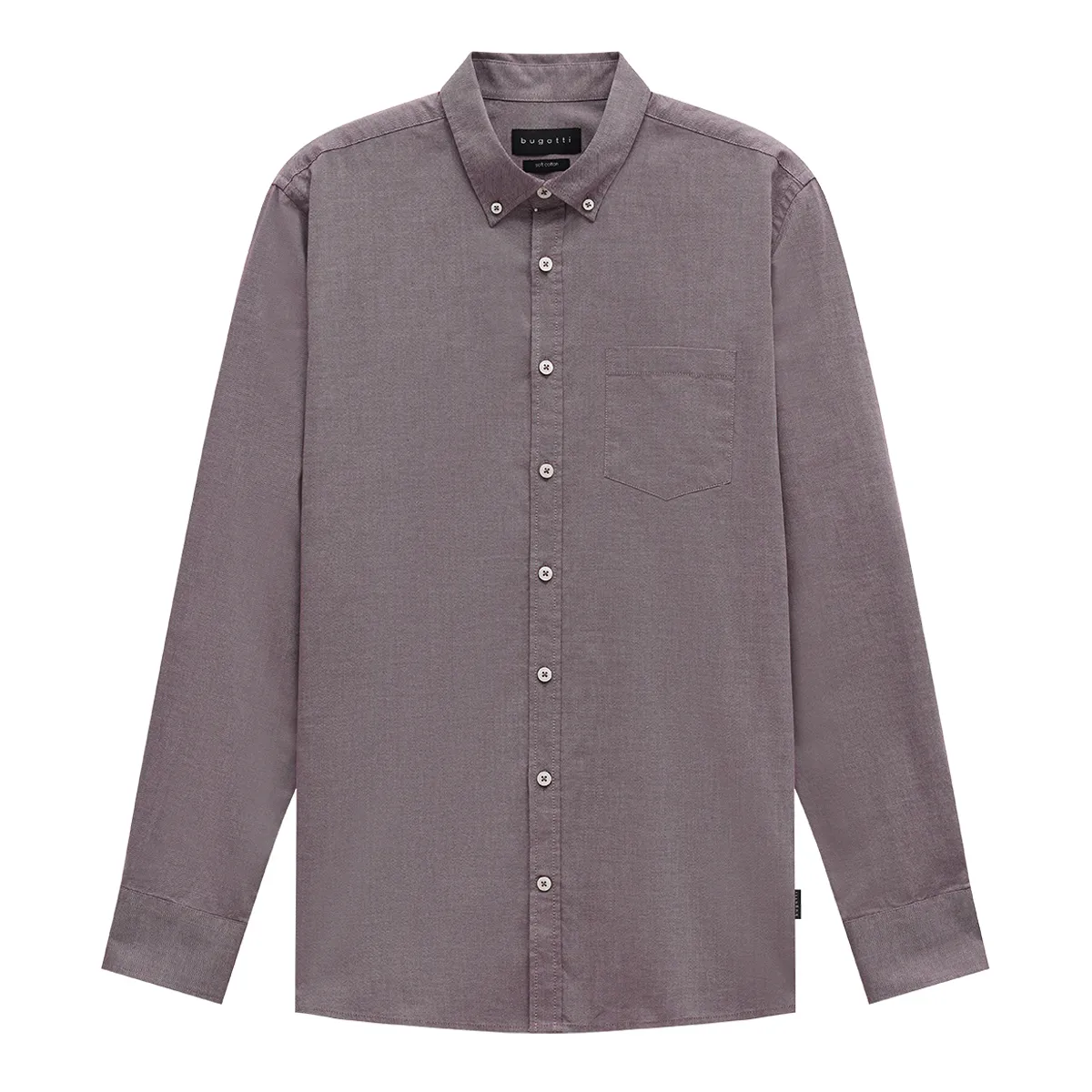 Bugatti Long Sleeve Soft Cotton Shirt Purple - 790