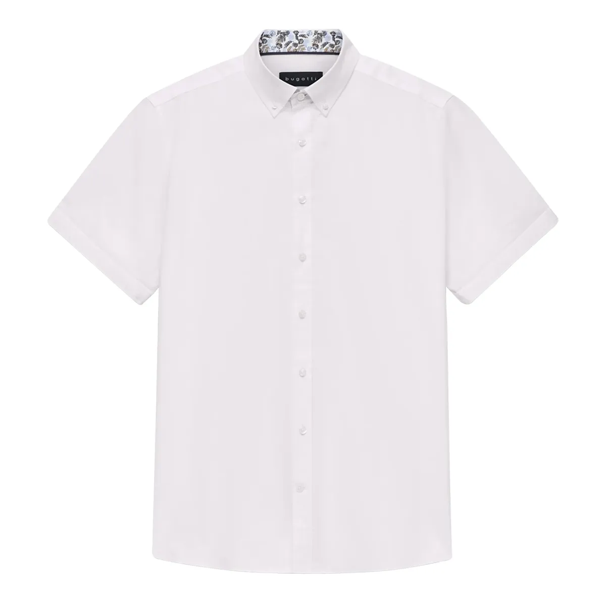 Bugatti SS Plain Soft Cotton Shirt White - 10