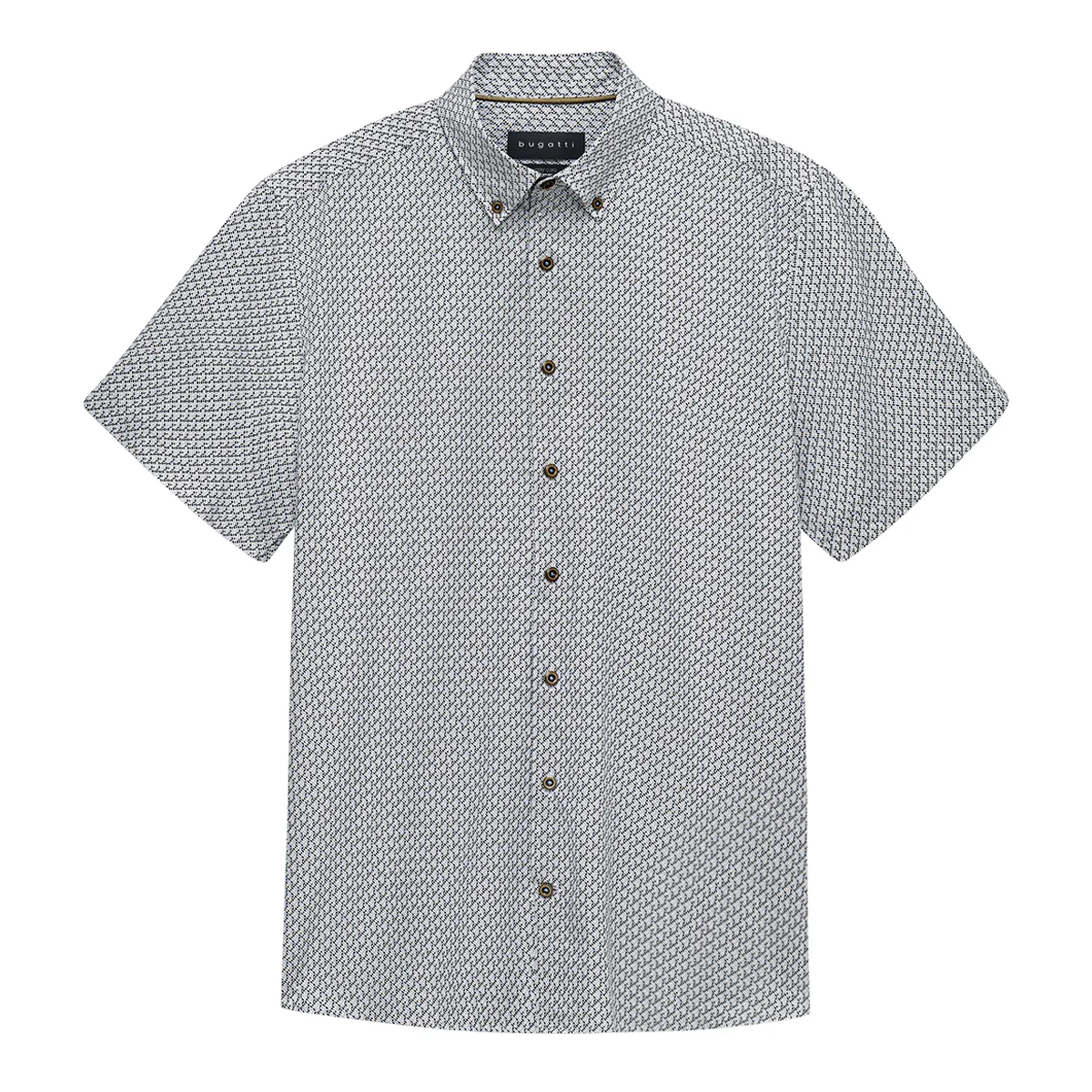 Bugatti SS Diamond Print Shirt Beige - 40