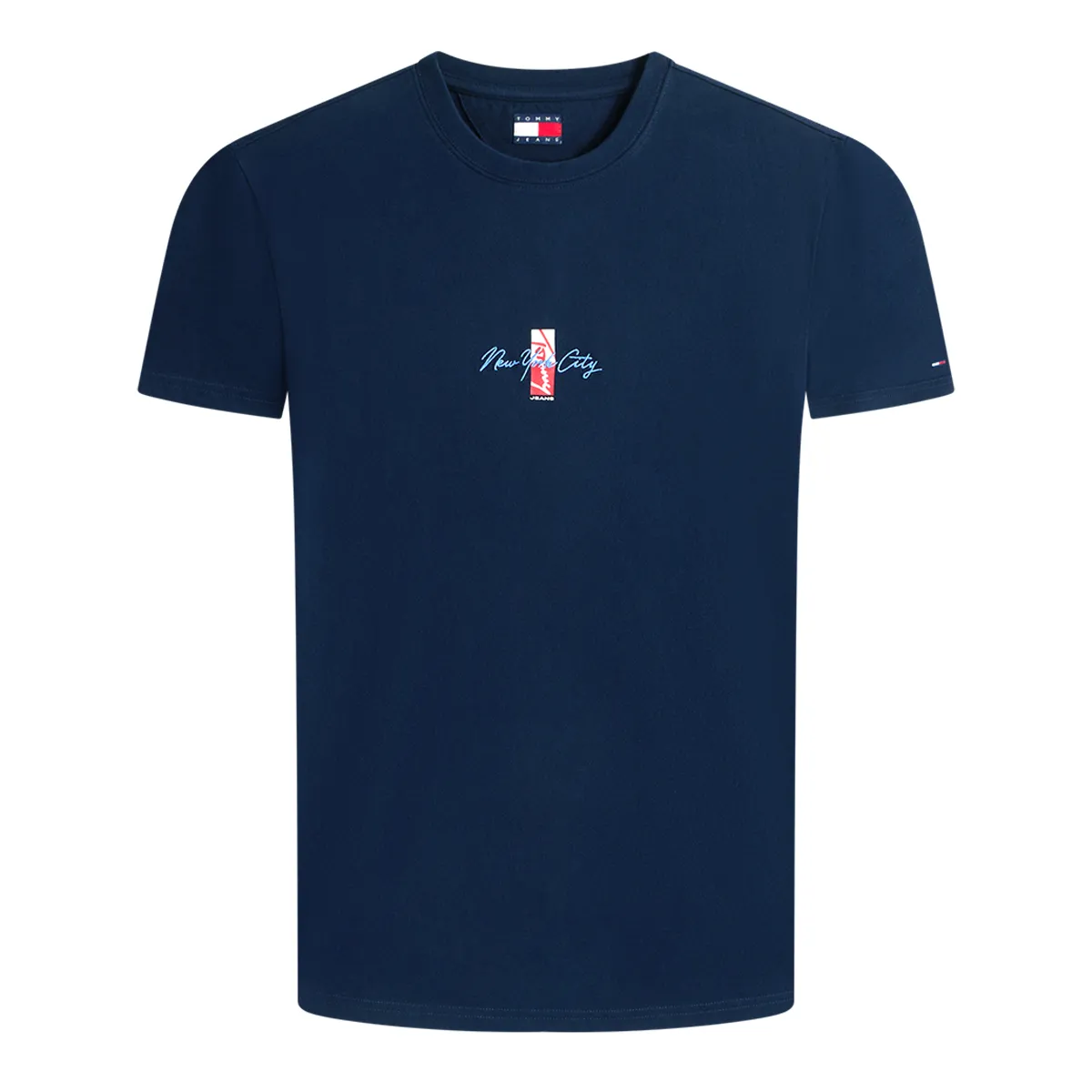 Tommy Jeans SS Reg Sign Block T-Shirt Dark Navy - C1G