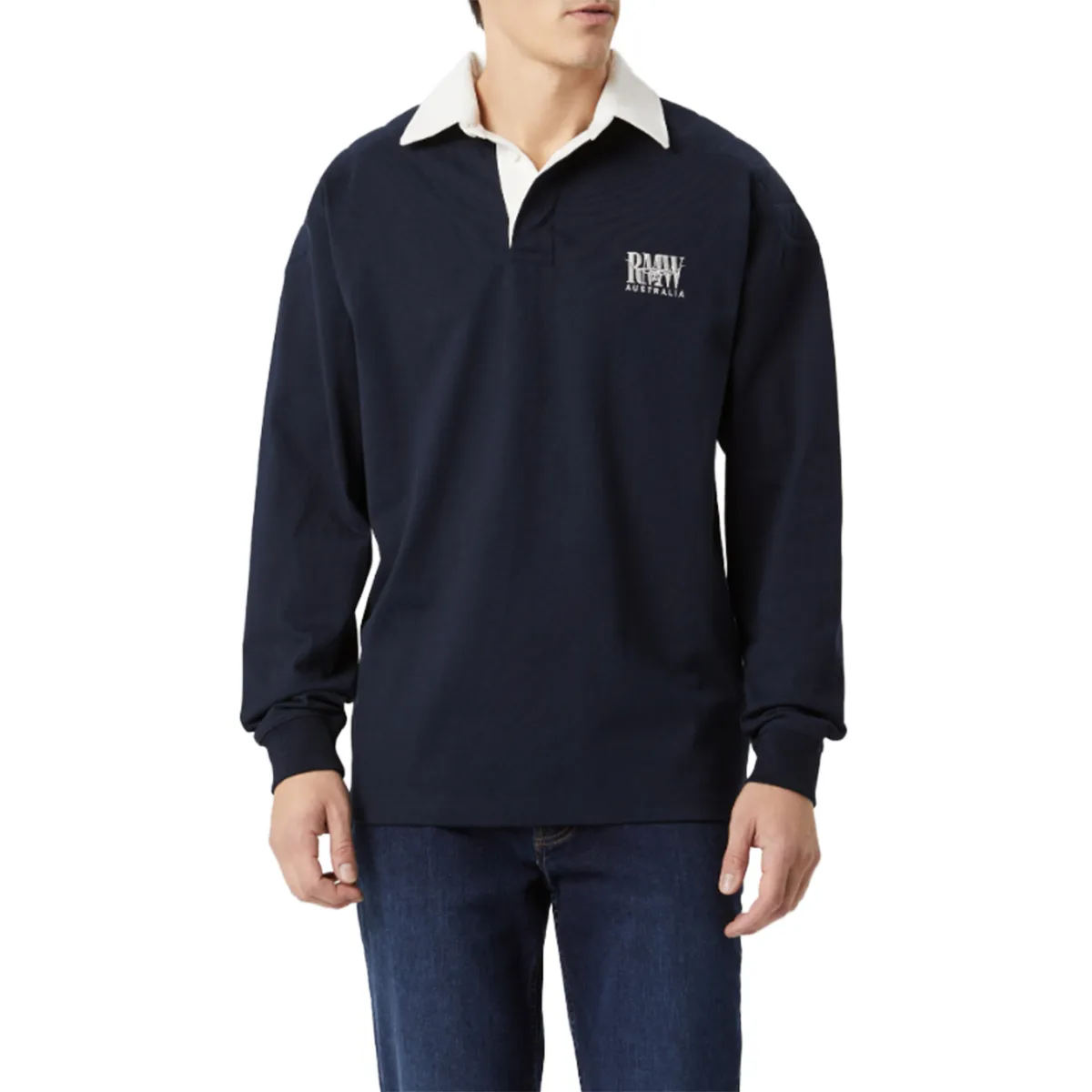 R.M.Williams Classic RMW Rugby Polo Navy