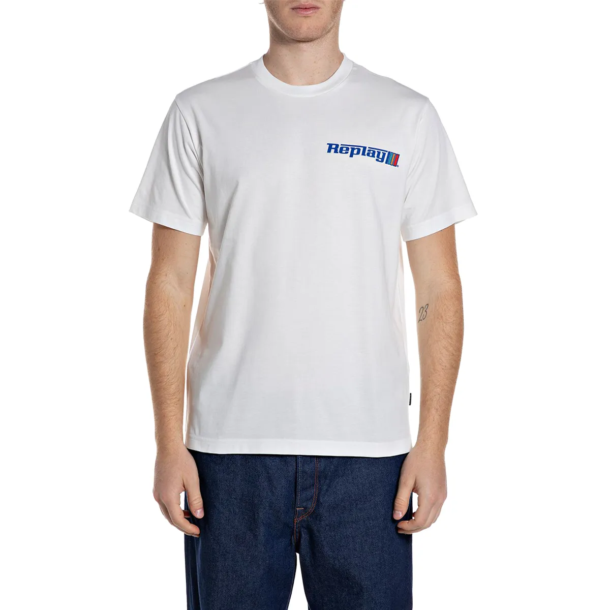 Replay SS Jersey Logo T-Shirt White