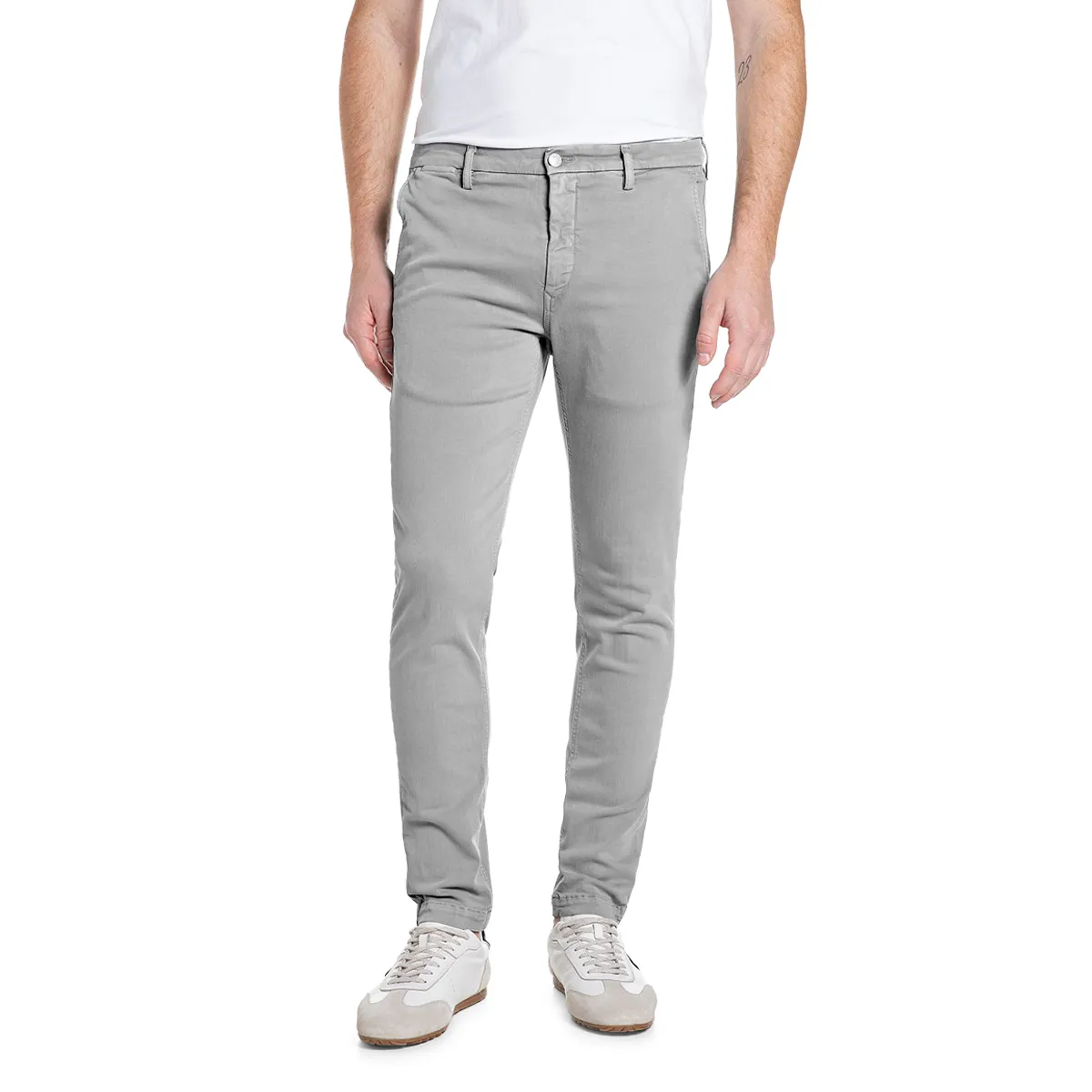 Replay Zeumar Slim Hyperflex Chino Grey