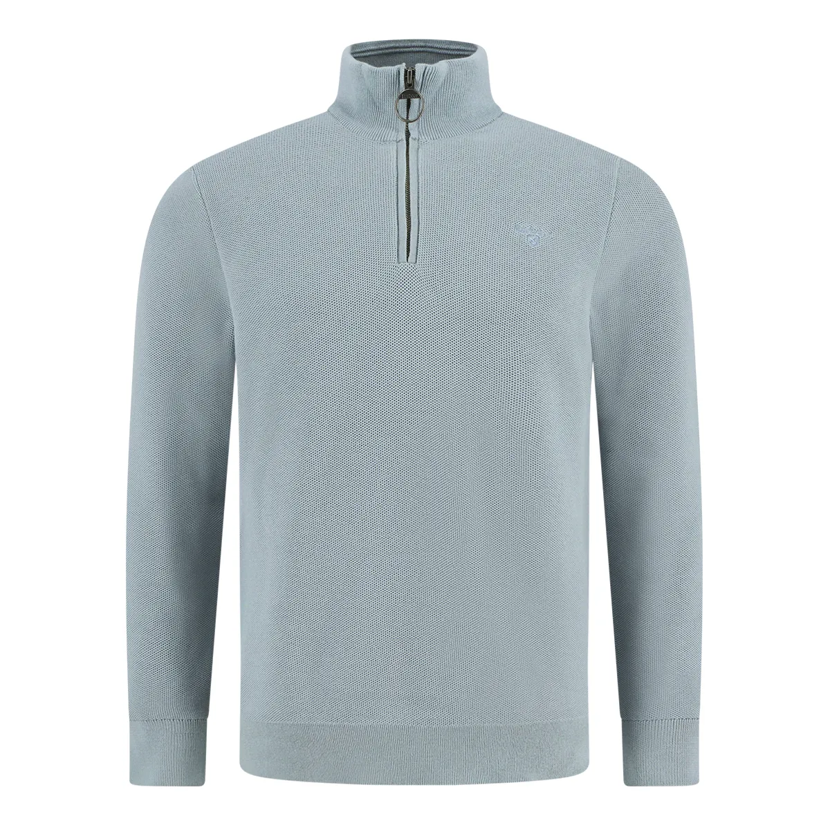 Barbour Honeycomb Half Zip Sweat Slate Grey