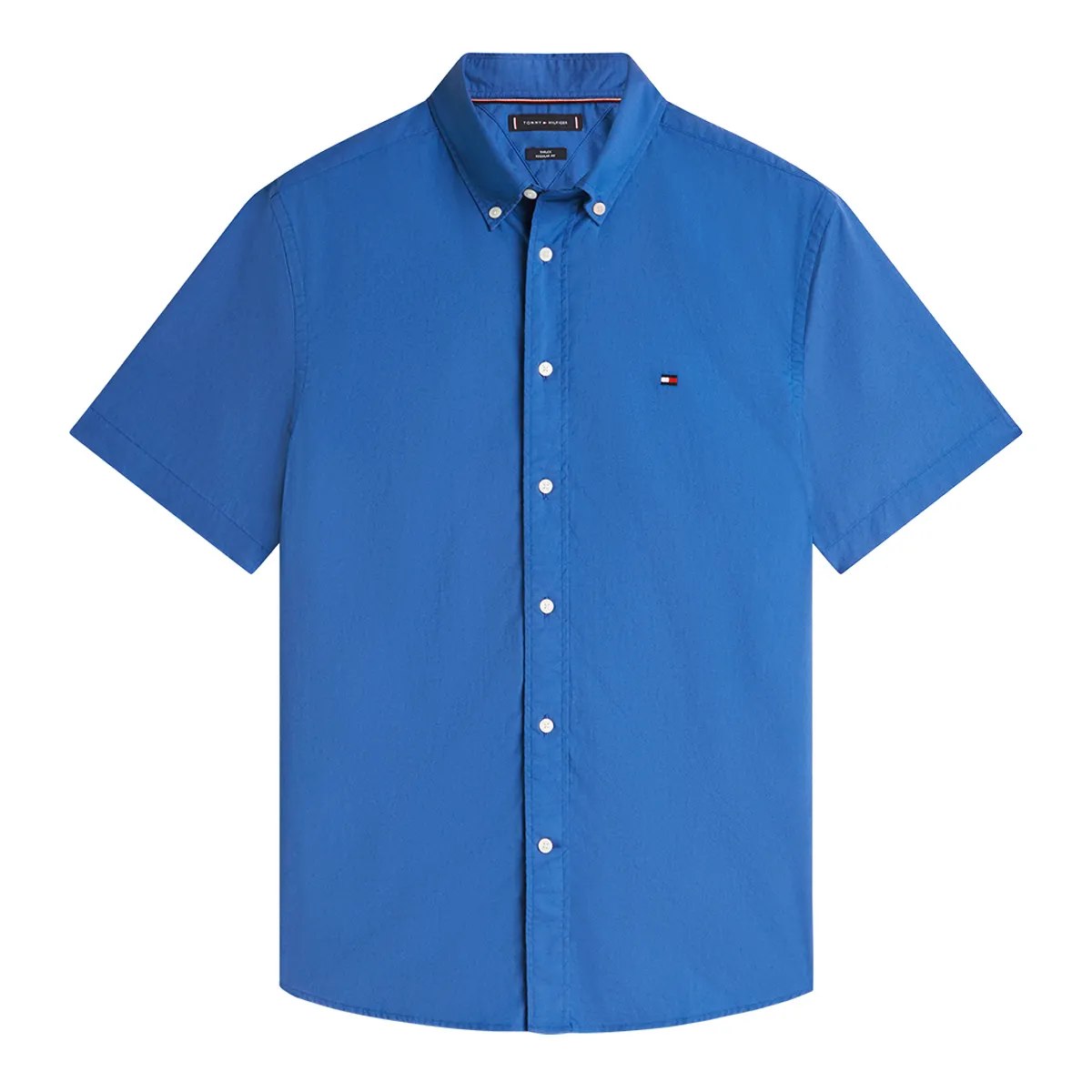 Tommy Hilfiger SS Flex Poplin Shirt Blue - C4U
