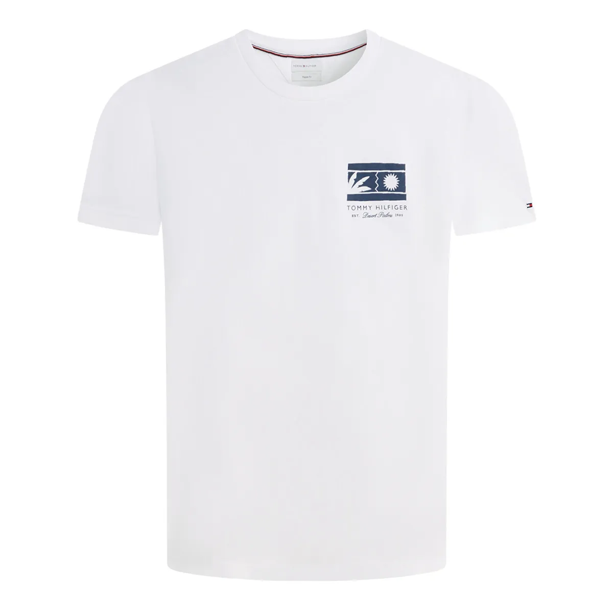 Tommy Hilfiger SS Reg Logo Graphic T-Shirt White - YBR