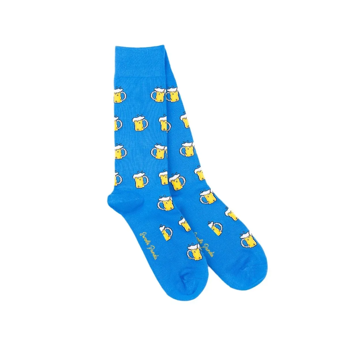 Swole Panda Beer Socks Blue